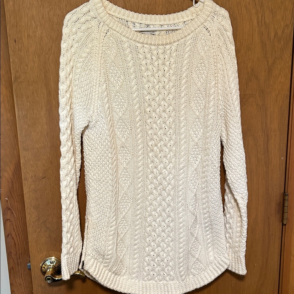 L.L. Bean Signature Ivory Knit Sweater